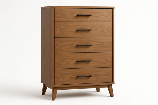 Five-Drawer Wood Chest Brown